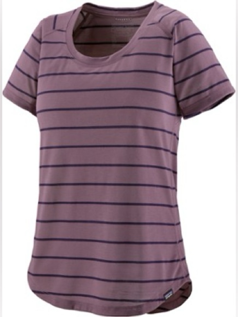 NWOT Patagonia Worn Wear Patagonia Capilene Cool Trail Tee Purple Furrow Stripe